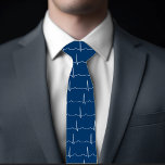 Doctor Cardiologist cardiogram ECG pattern Tie<br><div class="desc">Cardiogram ecg pattern for cardiologist doctor tie. Customise and change the background colour,  if desired. Design printed on both side of the tie.
An electrocardiogram (ECG / EKG) is an electrical recording of the heart and is used in the investigation of heart disease.</div>