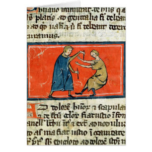 Doctor cauterising a wound with fire