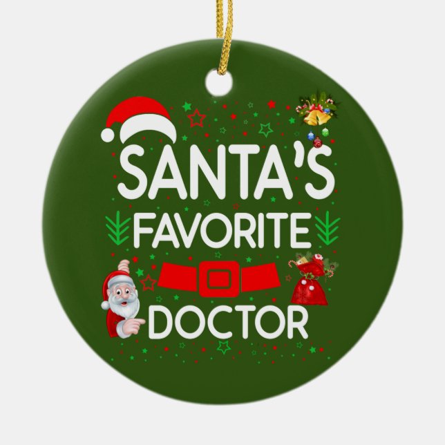Doctor Ceramic Tree Decoration (Front)