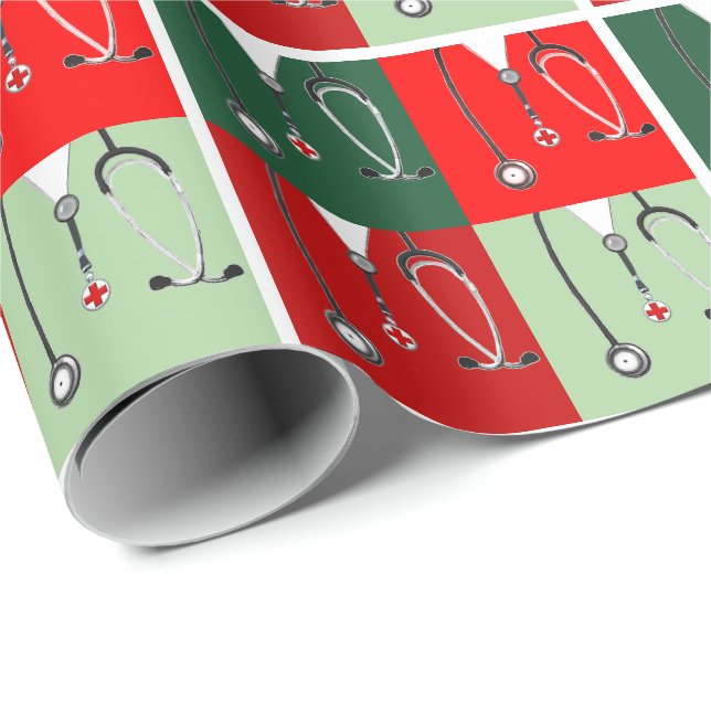 Doctor Christmas Holiday Gift Wrapping Paper (Roll Corner)