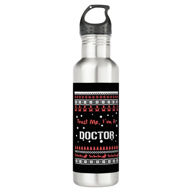 Doctor Christmas Shirt 710 Ml Water Bottle (Front)
