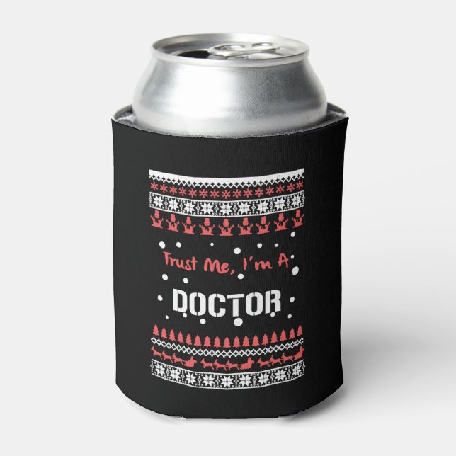 Doctor Christmas Shirt Can Cooler (Can Front)