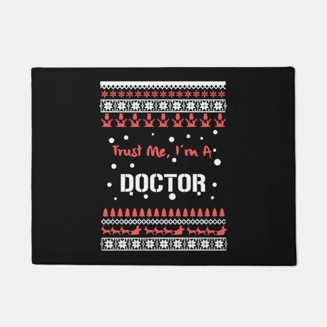 Doctor Christmas Shirt Doormat (Front)