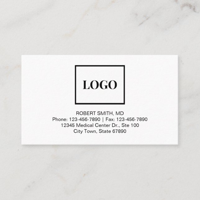 Doctor Clinic Medical Appointment Add Your Logo Business Card (Front)