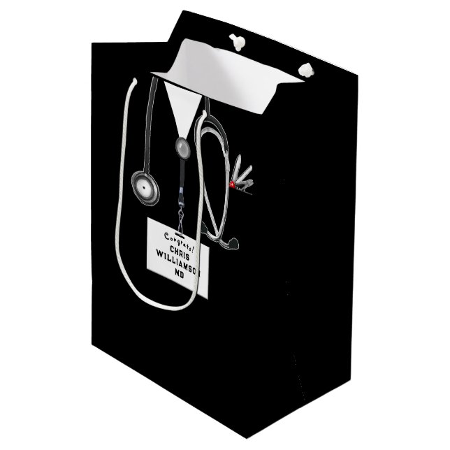 Doctor Congrats Medium Gift Bag (Front Angled)