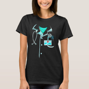 Doctor Costume Halloween White Lab Coat Men Women T-Shirt