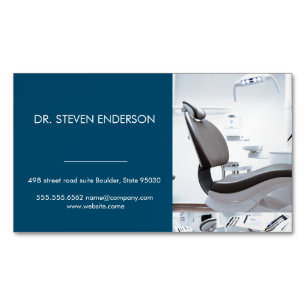 Doctor Dental Office Chair Magnetic Business Card