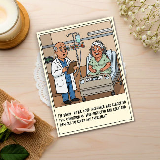 Doctor Diagnosis With Spotted Patient Get Well Postcard