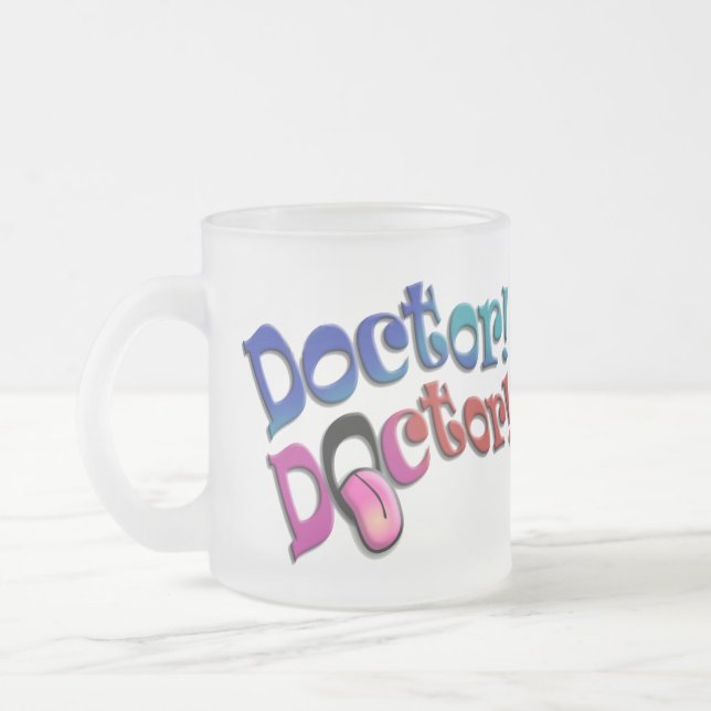 Doctor Doctor Frosted Glass Coffee Mug (Left)