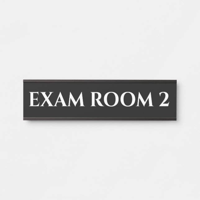 Doctor Doctor's Exam Room Office Door Sign Black (Front)