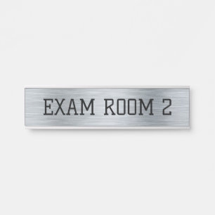 Doctor Doctor's Exam Room Office Door Sign Silver