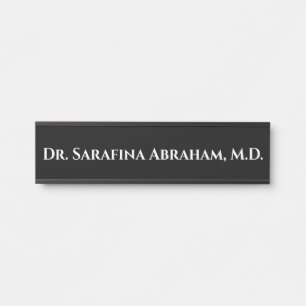 Doctor Doctor's Office Door Sign Name Plate Black