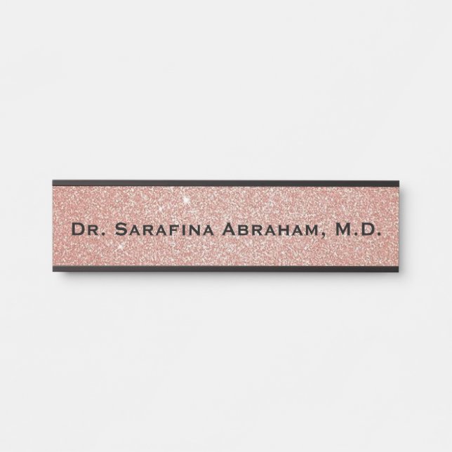 Doctor Doctor's Office Door Sign Rose Gold (Front)