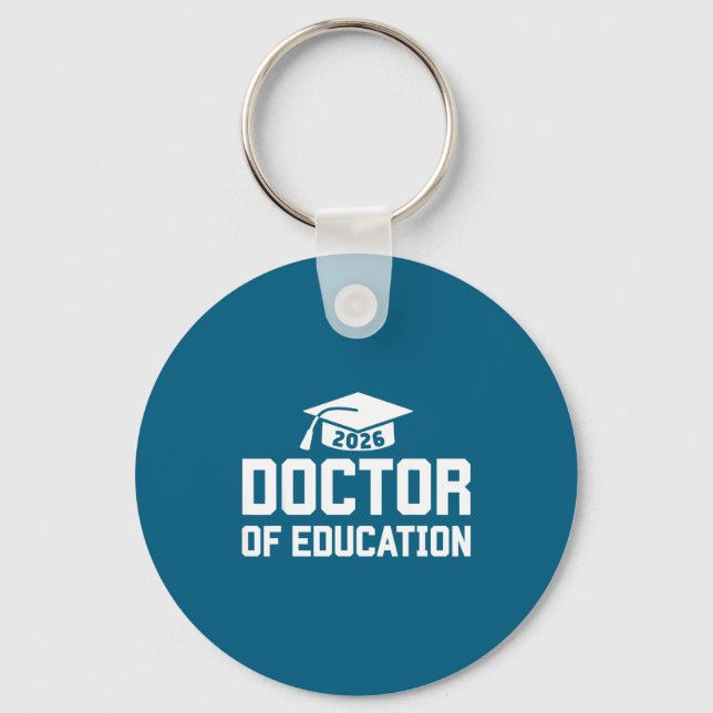 Doctor Education Edd Doctoral Degree Graduation Key Ring (Front)