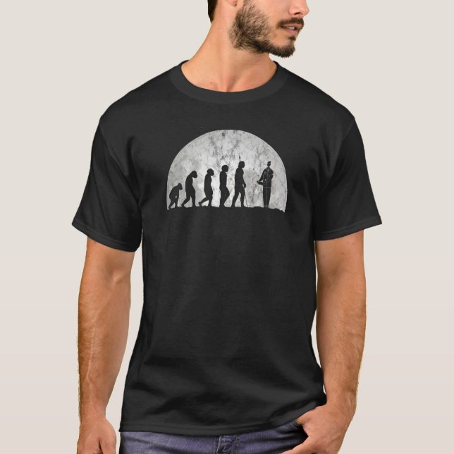 Doctor Evolution And Evo  Evolution Of Man Medical T-Shirt (Front)