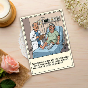 Doctor Examines Male Patient With Rash Get Well Postcard