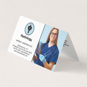 Doctor Examining X-ray Business Card