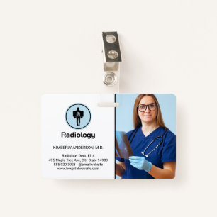 Doctor Examining X-ray ID Badge