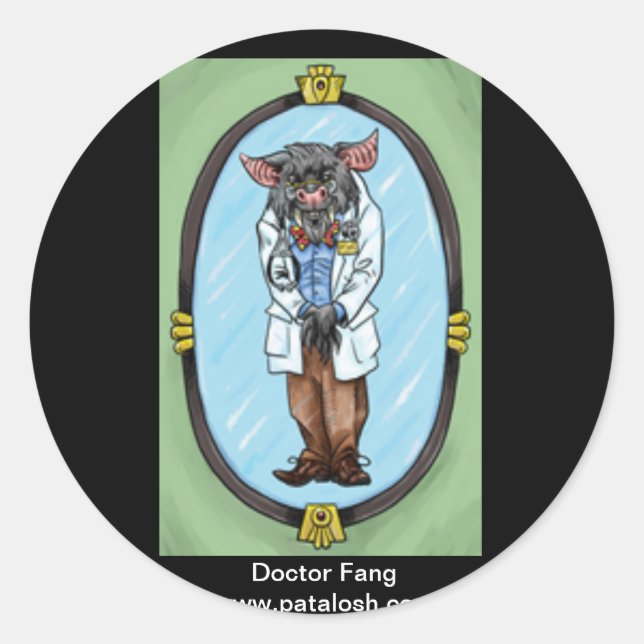Doctor Fang Classic Round Sticker (Front)