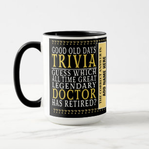 Doctor Funny Personalised Retired, Retirement  Mug