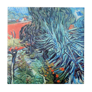 Doctor Gachet's Garden, Auvers by Vincent van Gogh Tile