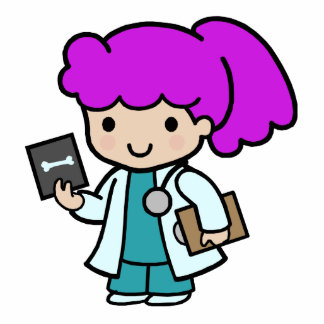 Doctor Girl Standing Photo Sculpture