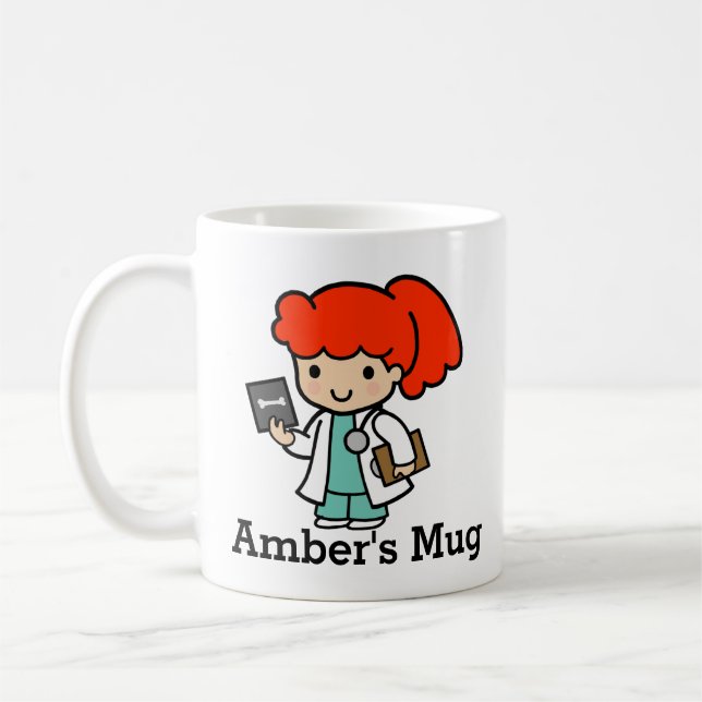 Doctor Girl with Xray Coffee Mug (Left)