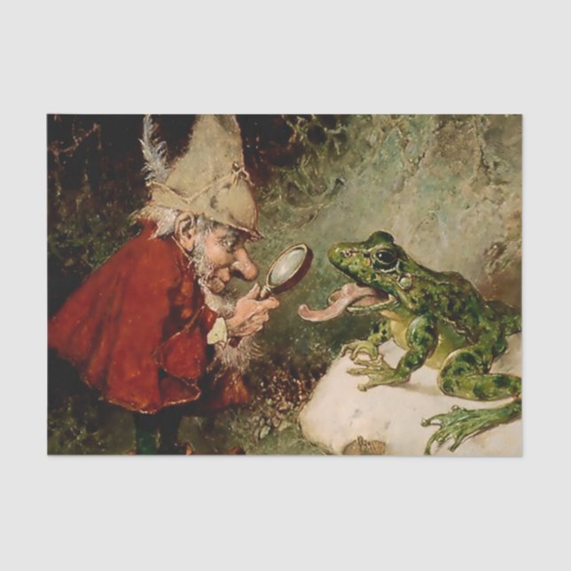 “Doctor Gnome Inspects Frog Tongue” by Heinrich Sh Tissue Paper (Front)