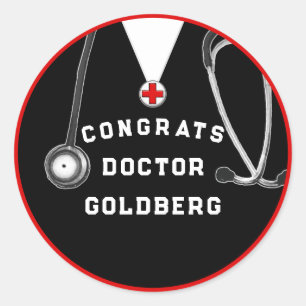 Doctor Graduation Gift Classic Round Sticker
