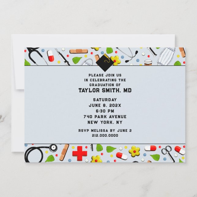 Doctor Graduation Party Invitation (Front)