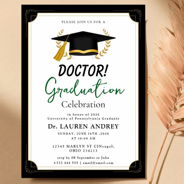 Doctor Graduation Party Invitation (Creator Uploaded)