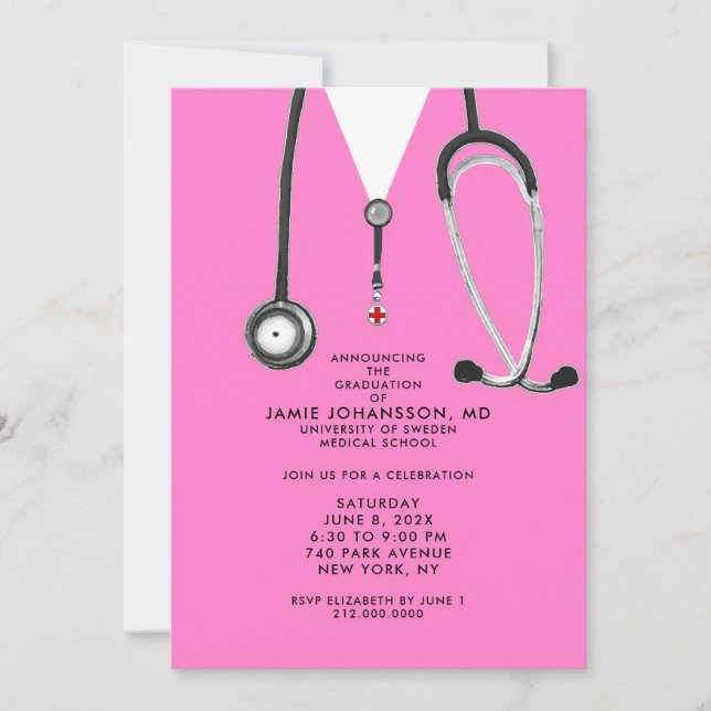 Doctor Graduation Party Invitations (Front)