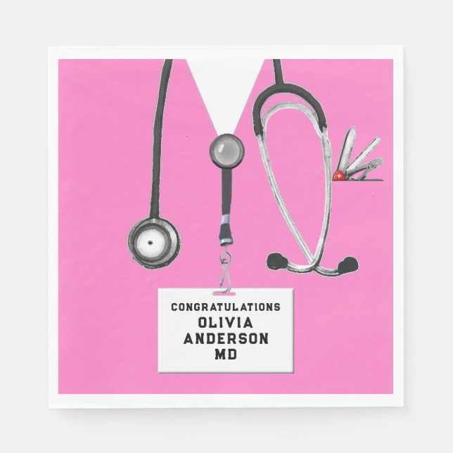 Doctor Graduation Party Napkin (Front)