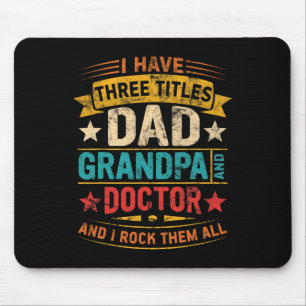Doctor Grandpa For Men Funny Doctor Dad Fathers Da Mouse Mat