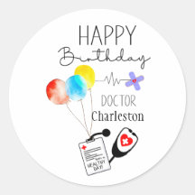 Doctor Happy Birthday Balloons Flat Birthday