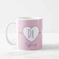 Doctor Heart Pink and Purple coffee mug