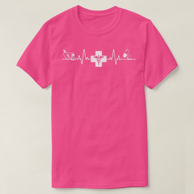 Doctor Heartbeat Pharmacist Funny Gift Idea 2 T-Shirt (Design Front)