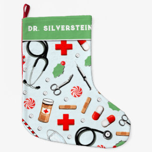 Doctor Holiday Gift Large Christmas Stocking