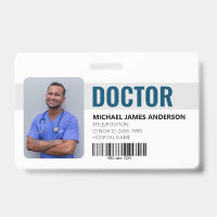 Doctor Hospital Blue ID Badge
