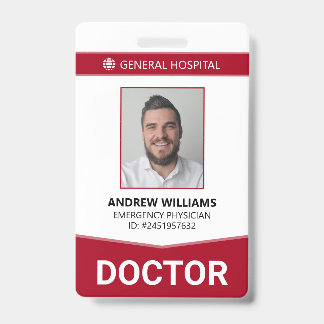 Doctor Hospital Medical Staff ID Badge