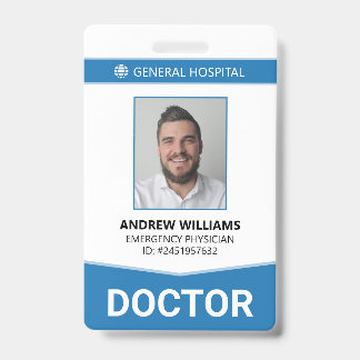 Doctor Hospital Medical Staff ID Badge