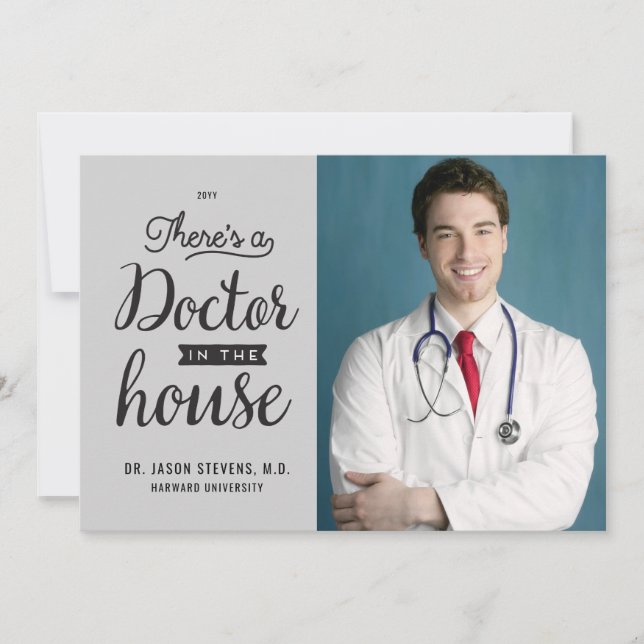 Doctor in House Medical Graduation Invitation (Front)