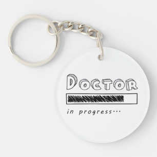 Doctor In Progress Funny Med Student Loading Bar Key Ring