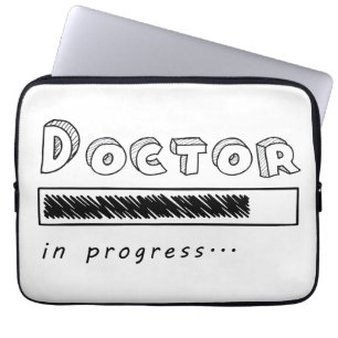 Doctor In Progress Funny Med Student Loading Bar Laptop Sleeve