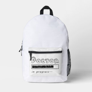 Doctor In Progress Funny Med Student Loading Bar Printed Backpack