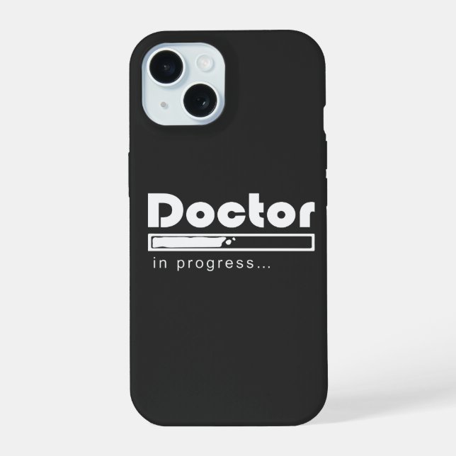 Doctor in Progress Loading Bar Funny Med Student iPhone 15 Case (Back)