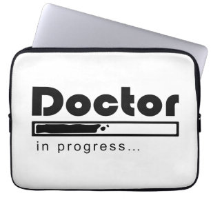 Doctor in Progress Loading Bar Funny Med Student Laptop Sleeve
