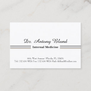 Doctor Internal Medicine Business Card