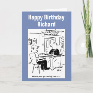 Doctor is asked what his gut-feeling is card