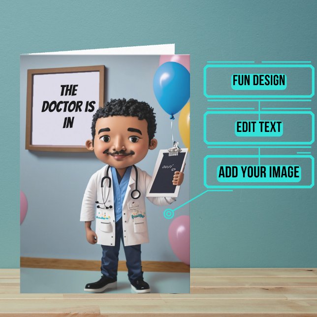 Doctor is In Funny Doctor Birthday Card (This funny doctor birthday card is specifically for the physician / doctor friend in your life.)